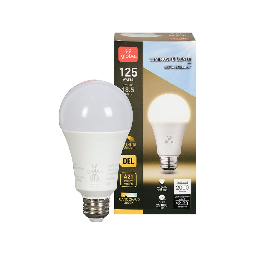 Ampoule DEL A21 blanc chaud 18,5 W