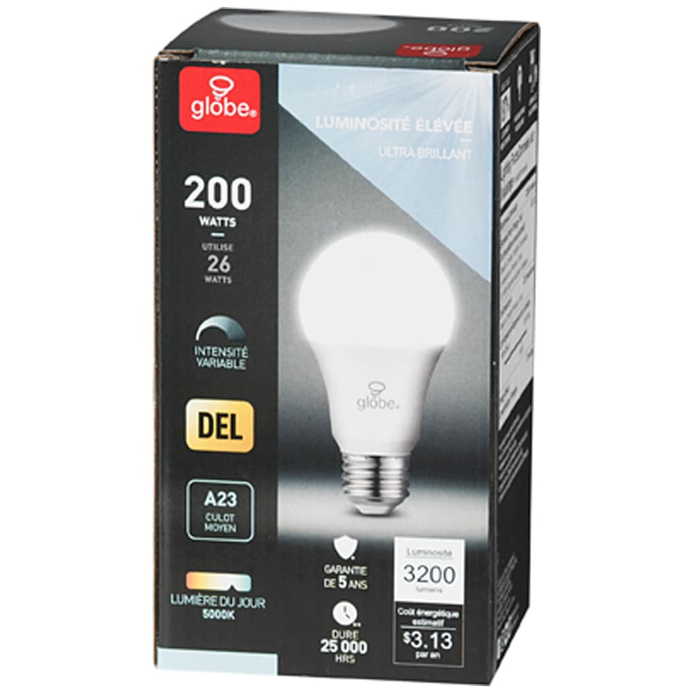 Ampoule DEL A23 lumière du jour 26&nbsp;W