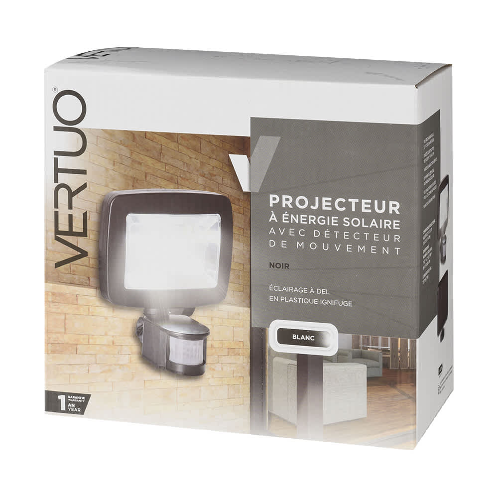 Projecteur à énergie solaire avec détecteur de mouvement VERTUO
