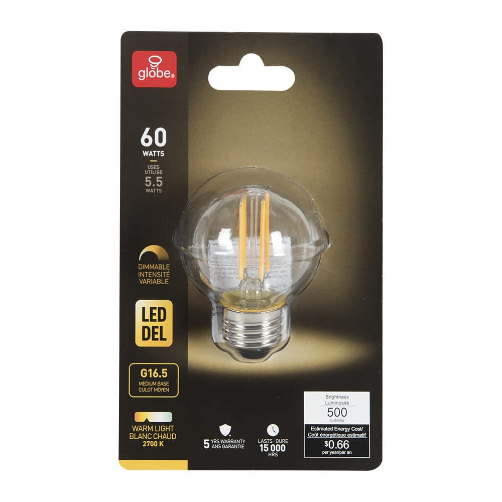 Ampoule DEL G16,5, 5,5 W