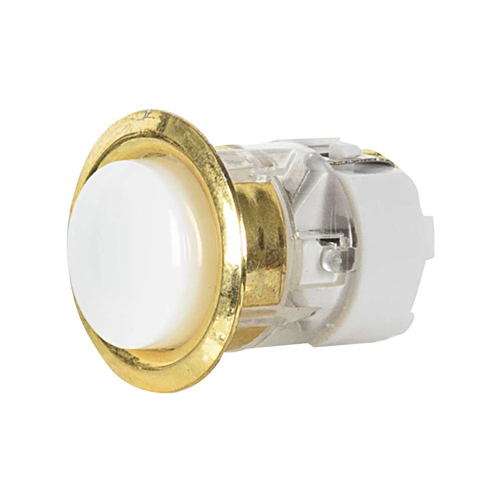 Bouton de sonnette lumineux câblé or