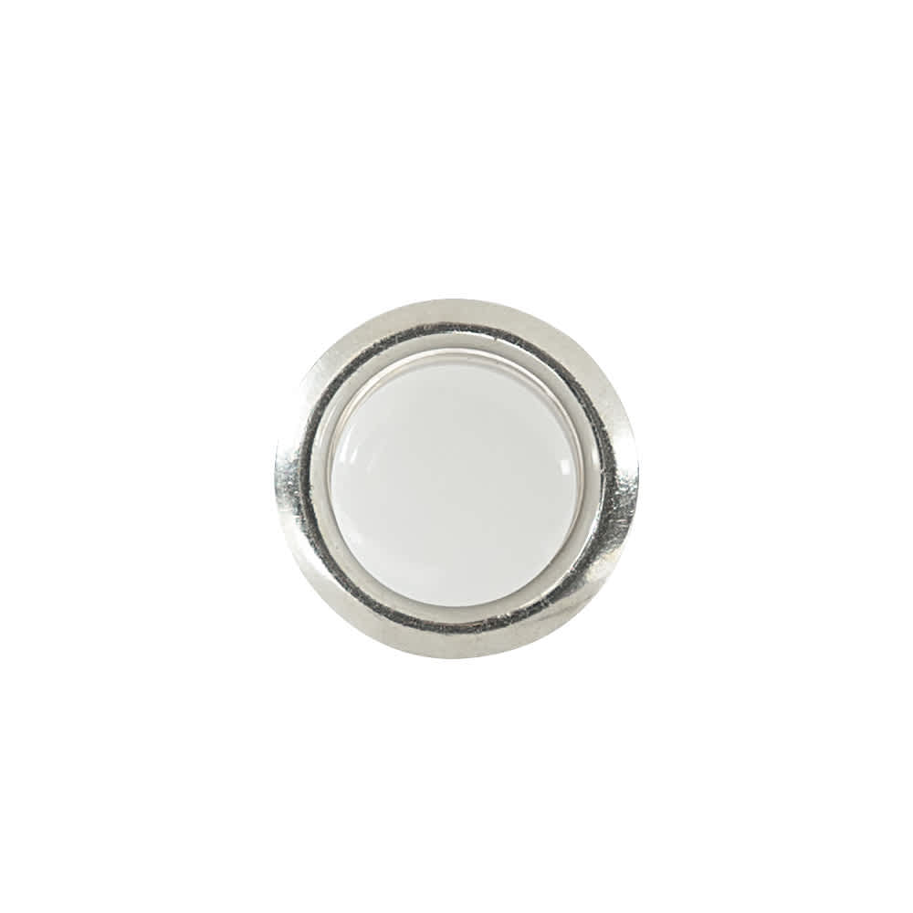 Bouton de sonnette lumineux câblé argent