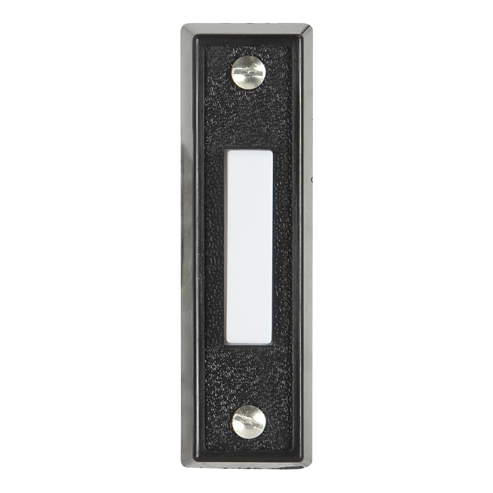 Bouton de sonnette câblé noir