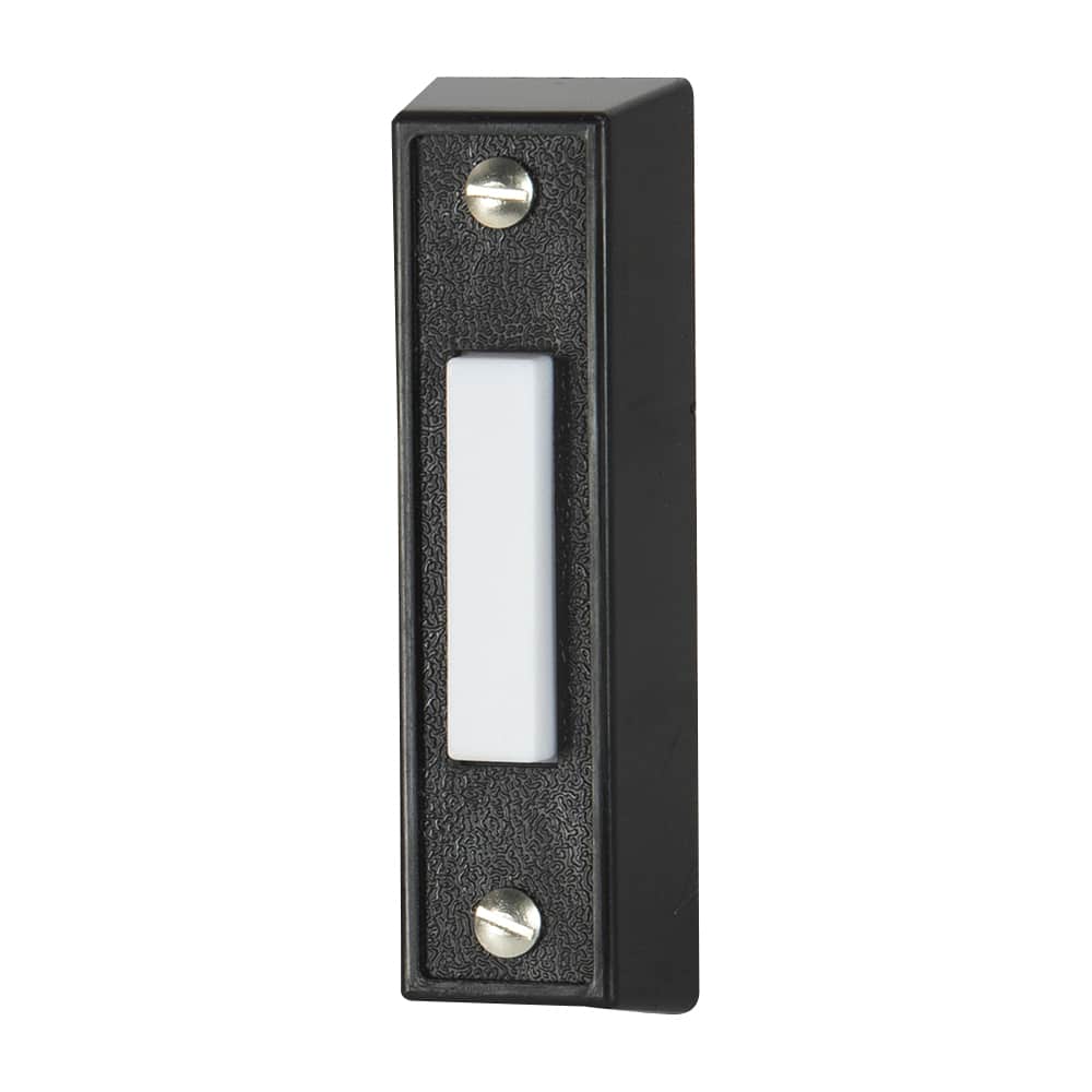 Bouton de sonnette câblé noir