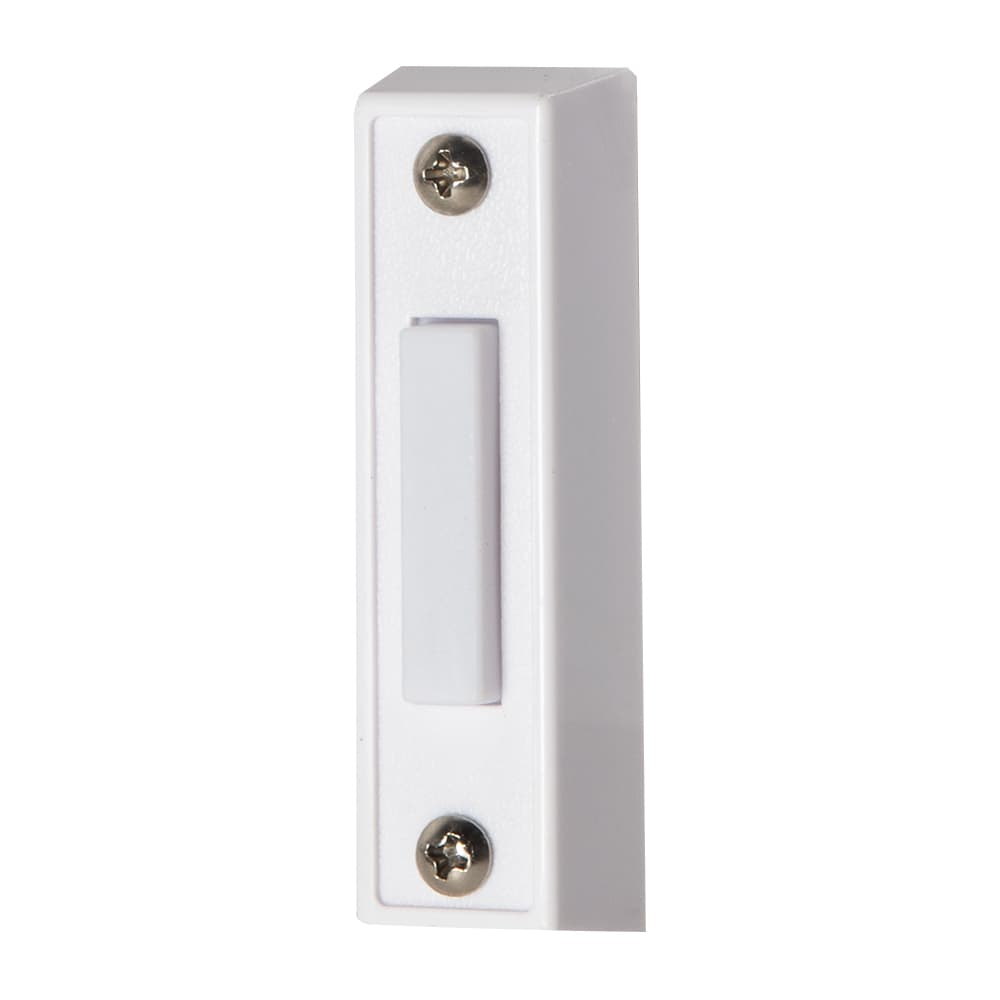 Bouton de sonnette lumineux câblé blanc