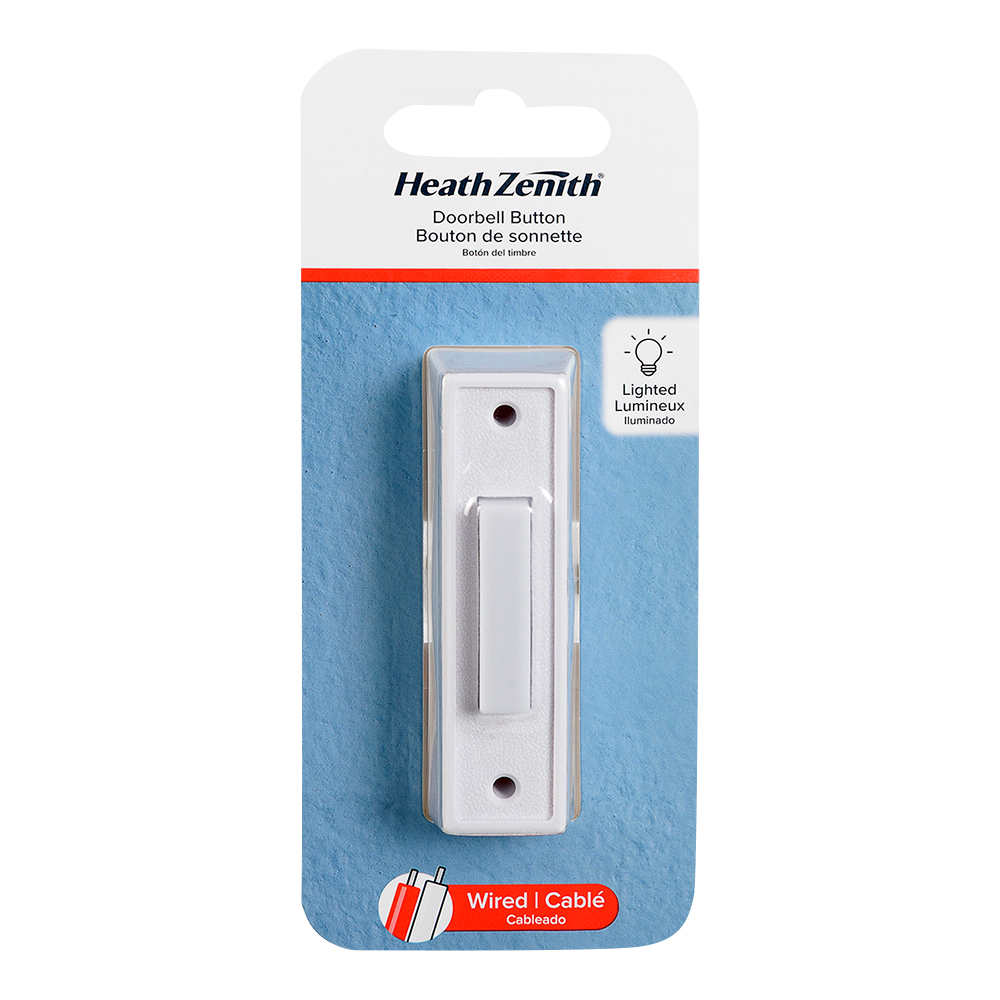 Illuminated Wired Doorbell Push Button White