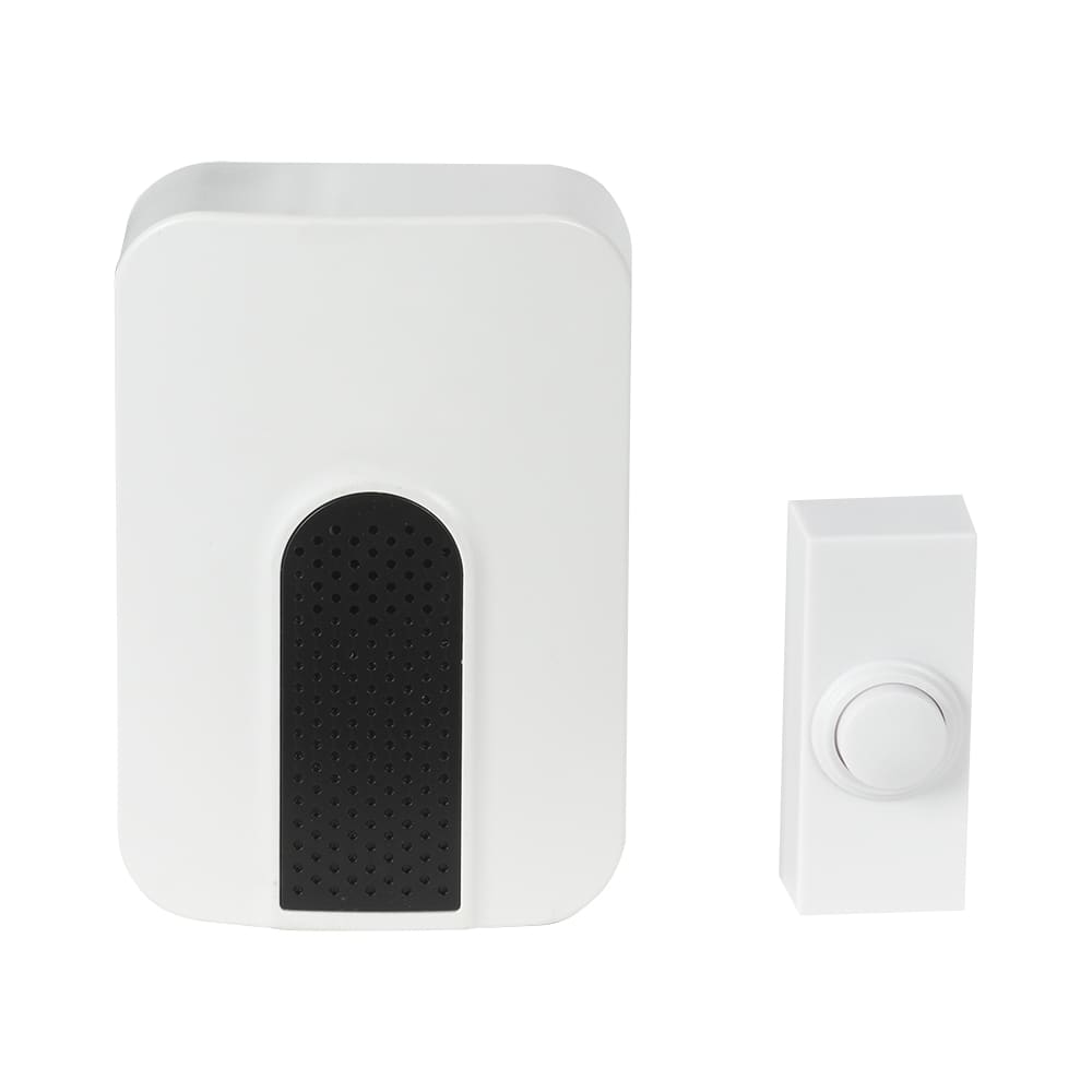 Wireless Plug-In Doorbell with Push Button White
