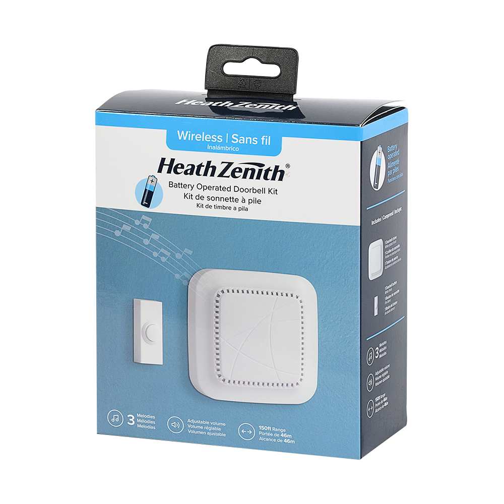 Carillon et bouton de sonnette sans fil blanc