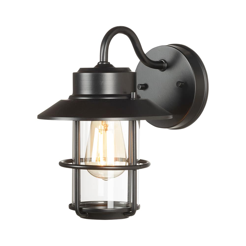 Perry 1-Light Outdoor Wall Mount Black