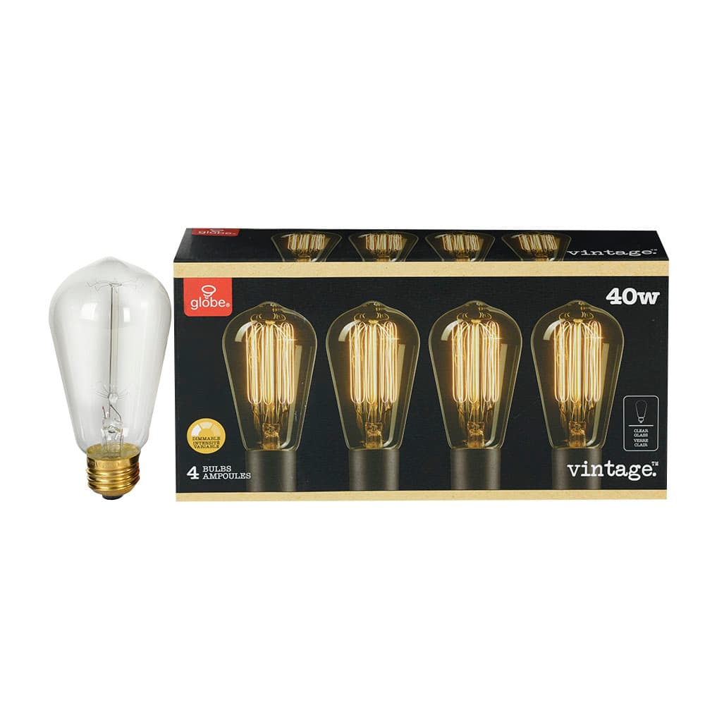 ST19 Vintage Light Bulb Pkg/4