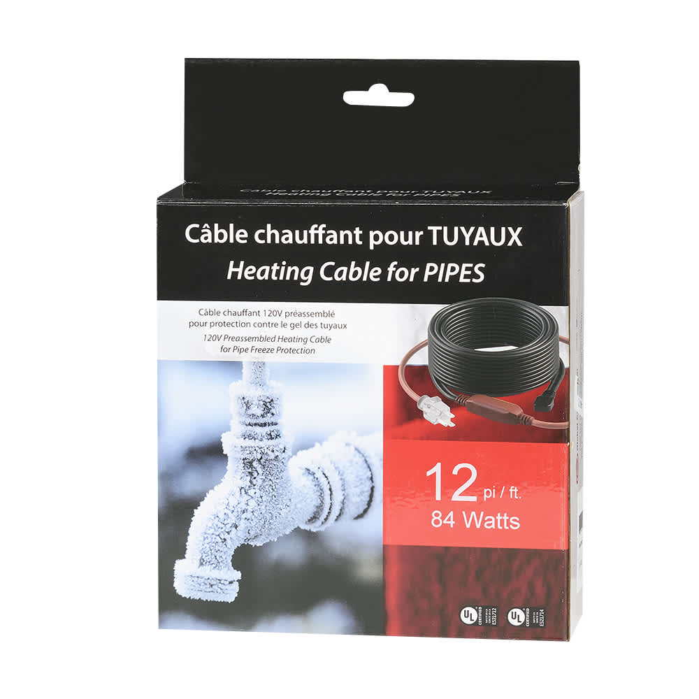 Câble chauffant pour tuyau 12&nbsp;pi GLOBAL COMMANDER