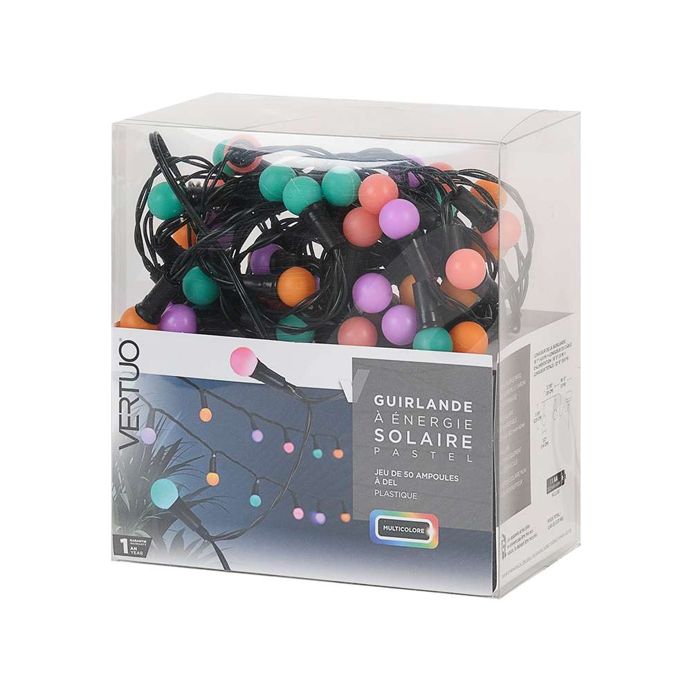 VERTUO Pastel Solar Energy Light String
