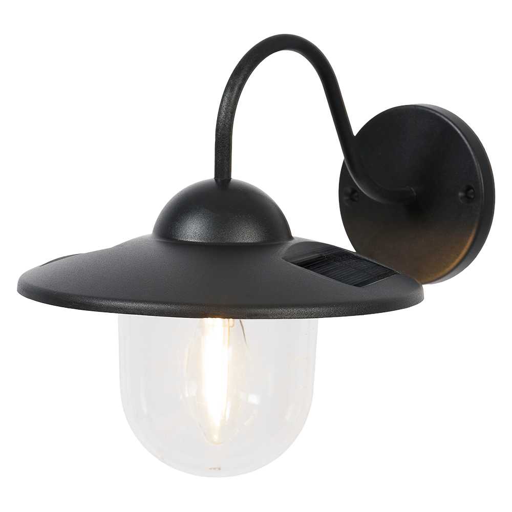 VERTUO Farmhouse Solar Wall Light Black