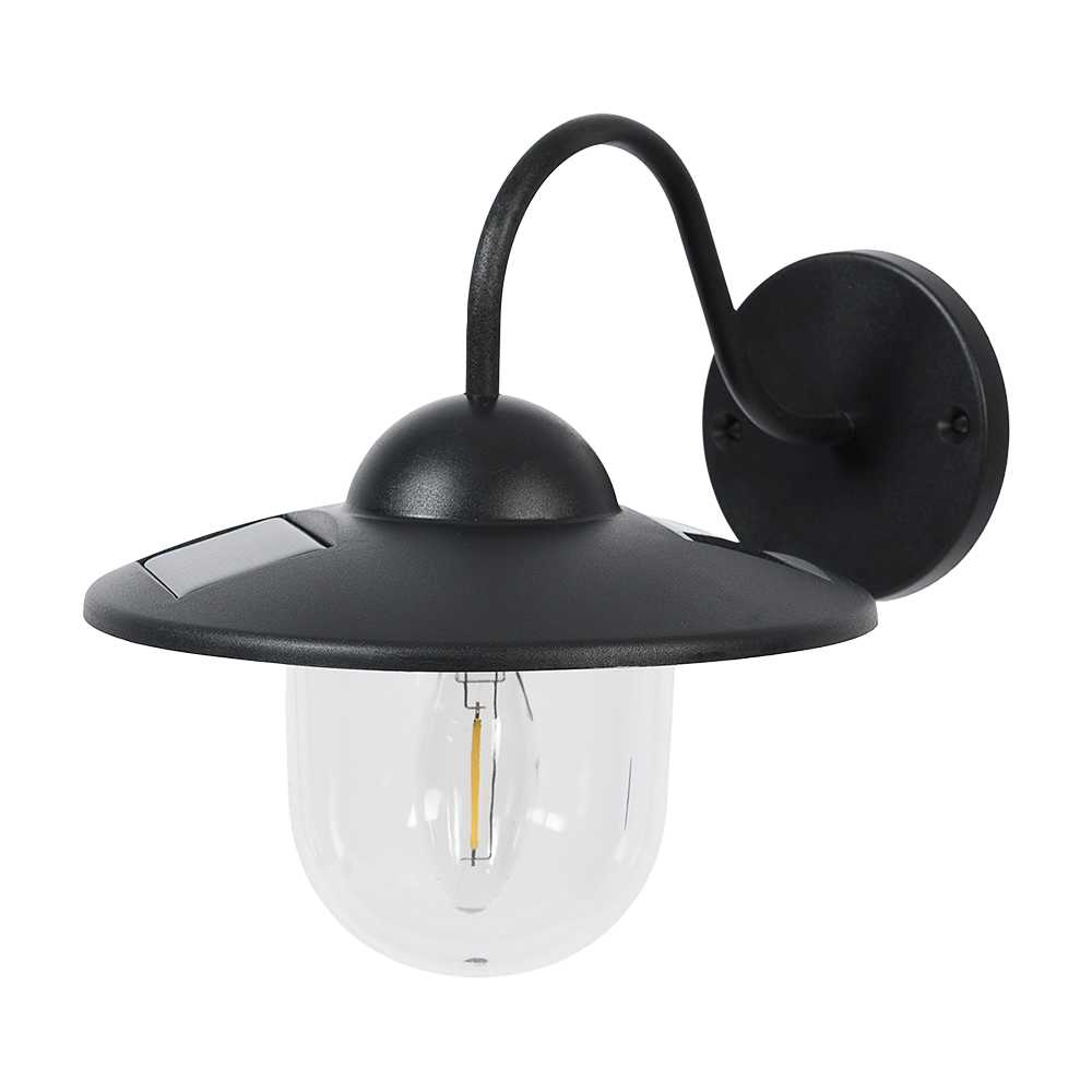 VERTUO Farmhouse Solar Wall Light Black