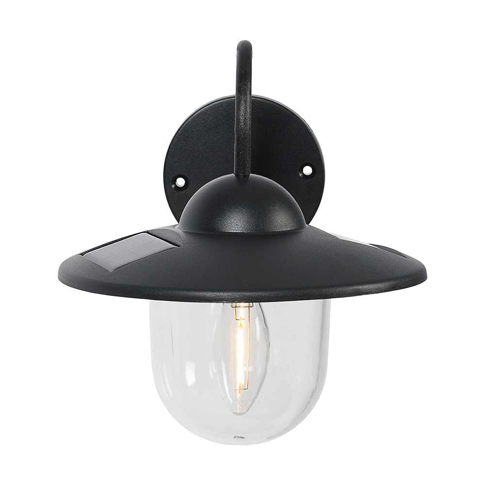 VERTUO Farmhouse Solar Wall Light Black