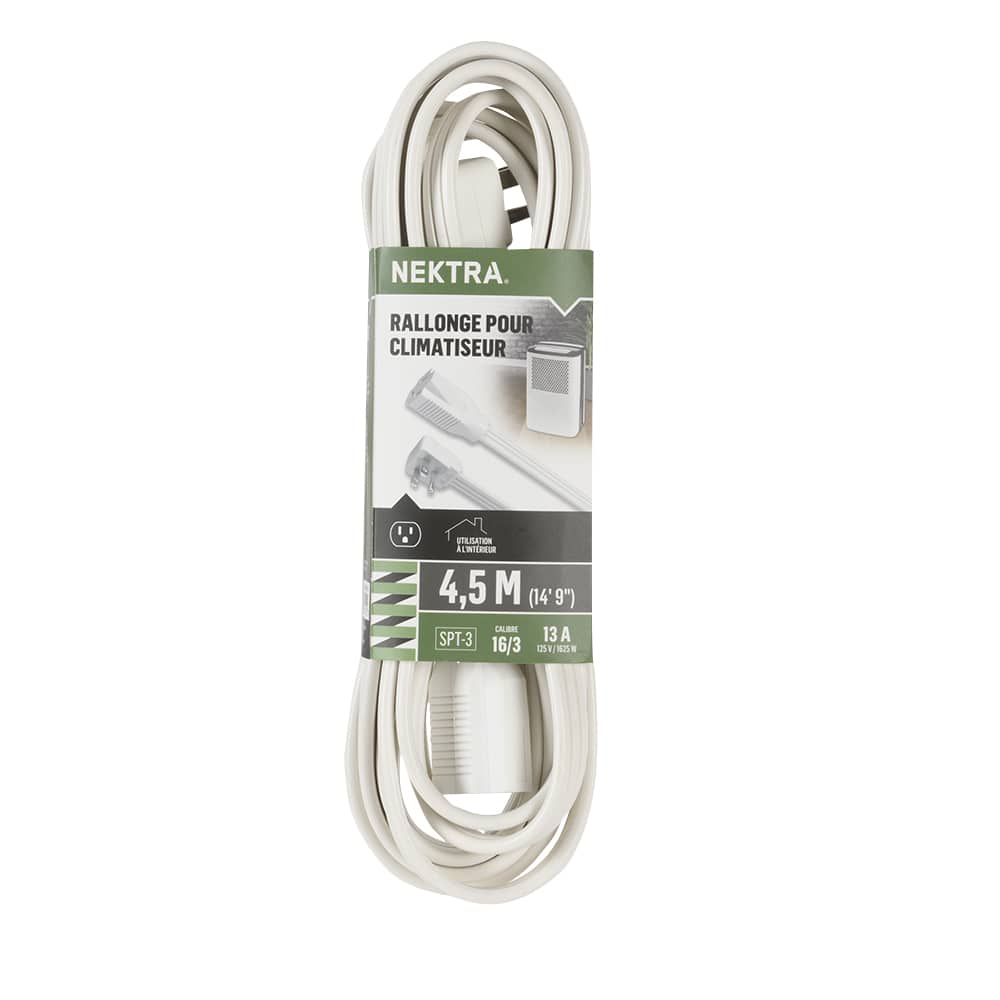 NEKTRA Indoor Air-Conditioner Extension Cord 4.5 m