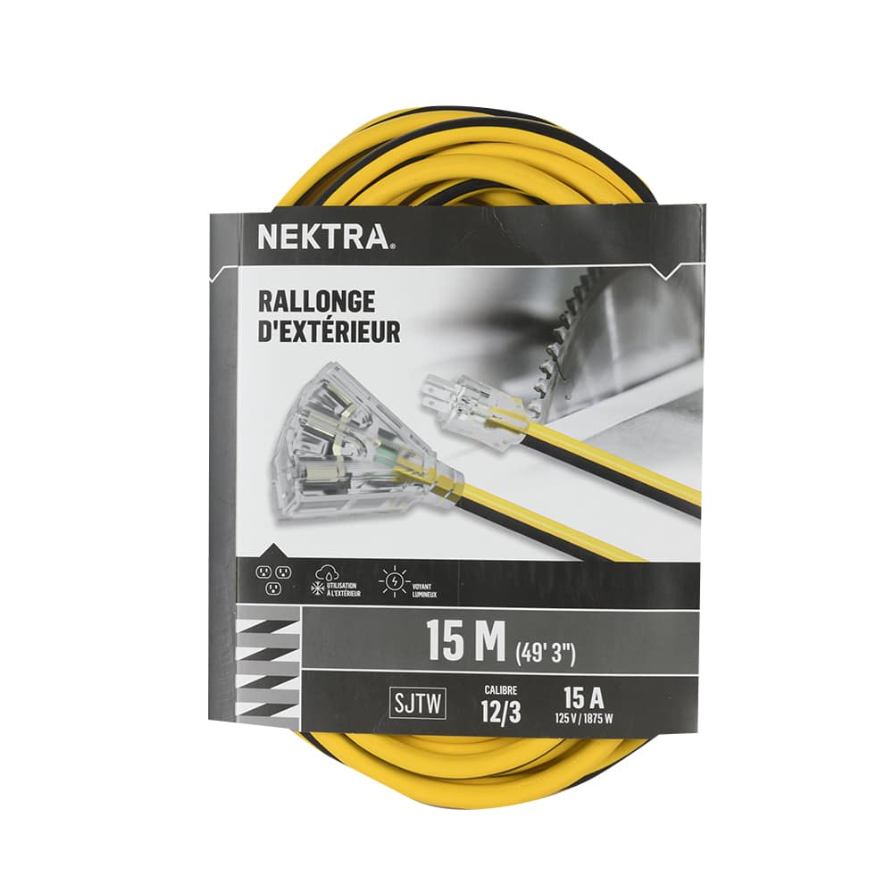 NEKTRA Outdoor Extension Cord 15 m
