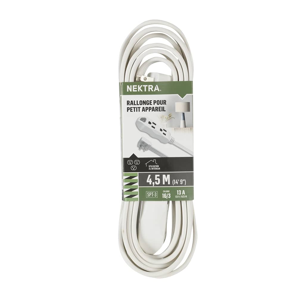 NEKTRA Indoor Small Devices Extension Cord 4.5 m