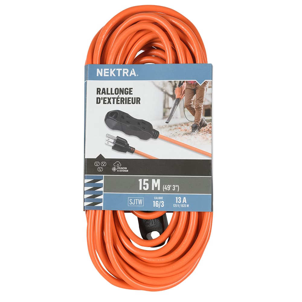 NEKTRA Outdoor Extension Cord 15 m