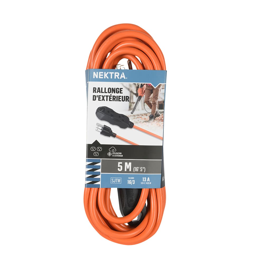 NEKTRA Outdoor Extension Cord 5 m