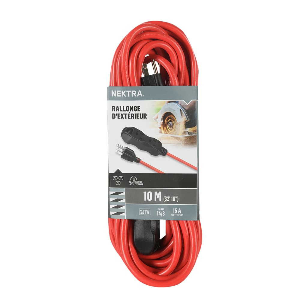NEKTRA Outdoor Extension Cord 10 m