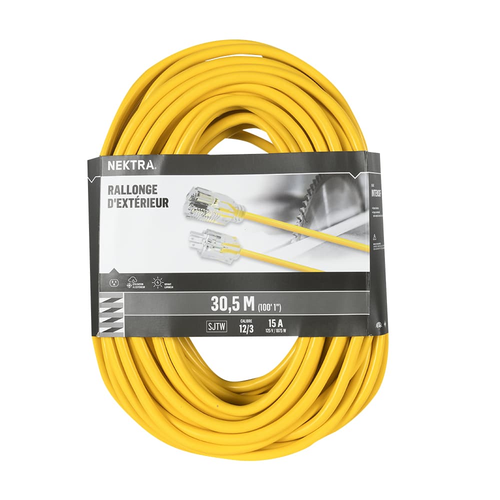NEKTRA Outdoor Extension Cord 30.5 m