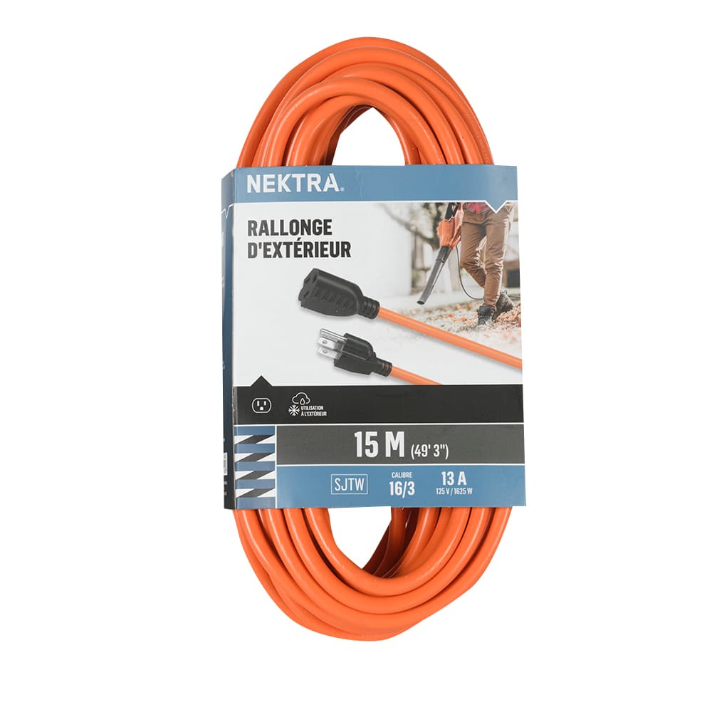 NEKTRA Outdoor Extension Cord 15 m