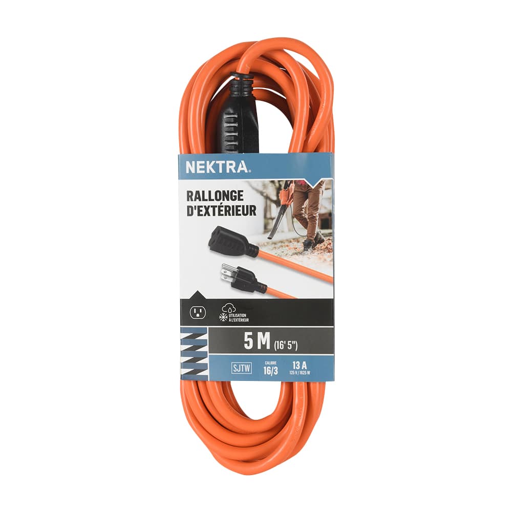 NEKTRA Outdoor Extension Cord 5 m
