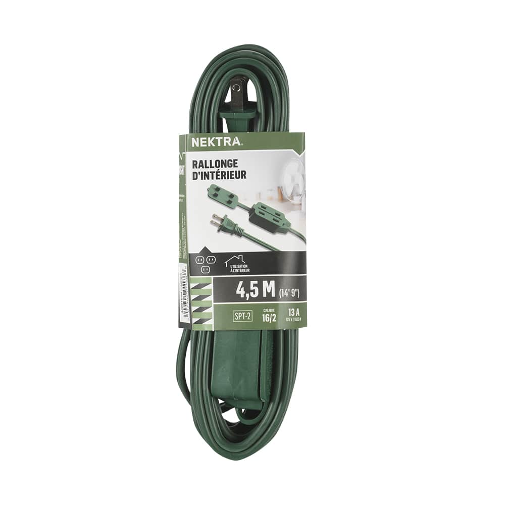 NEKTRA Indoor Extension Cord 4.5 m