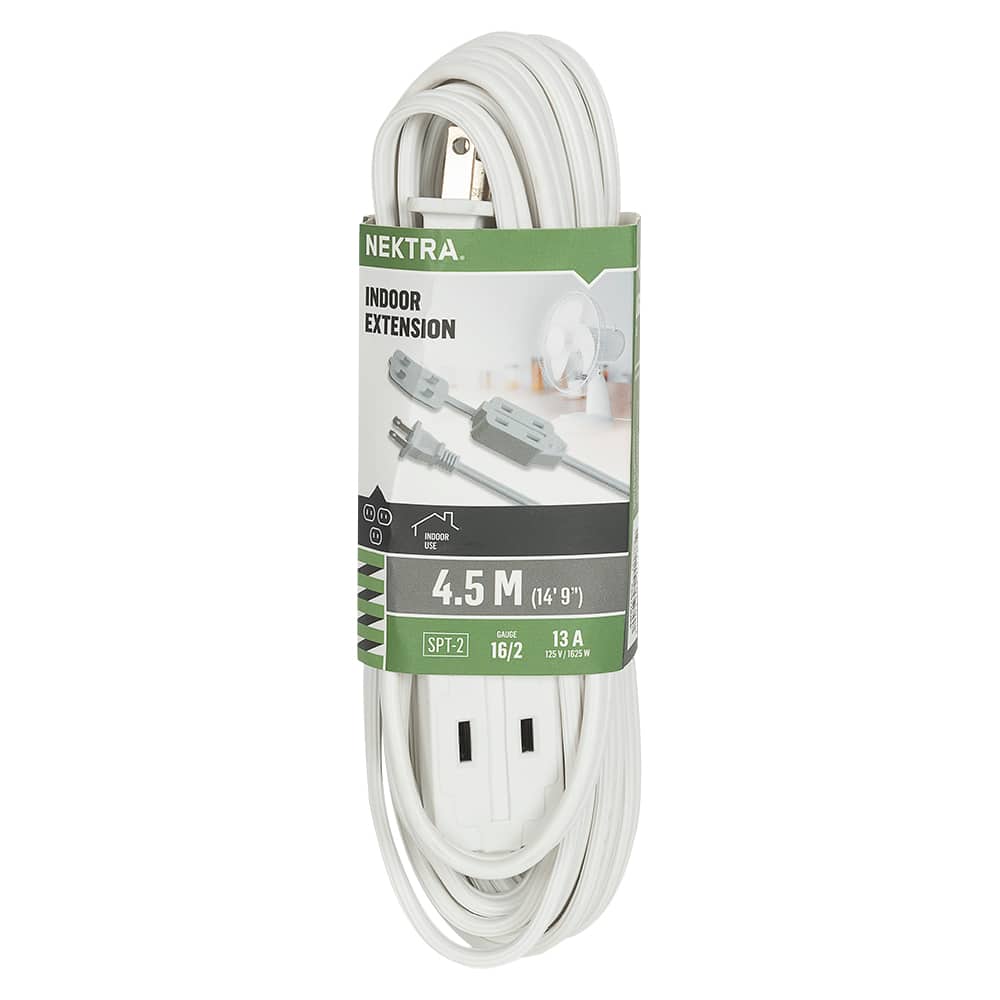 Rallonge électrique d'intérieur 4,5 m NEKTRA