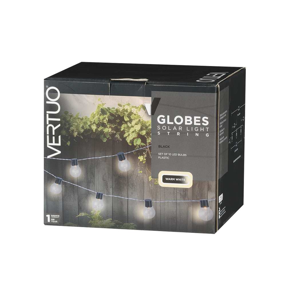 Guirlande à énergie solaire Globes VERTUO