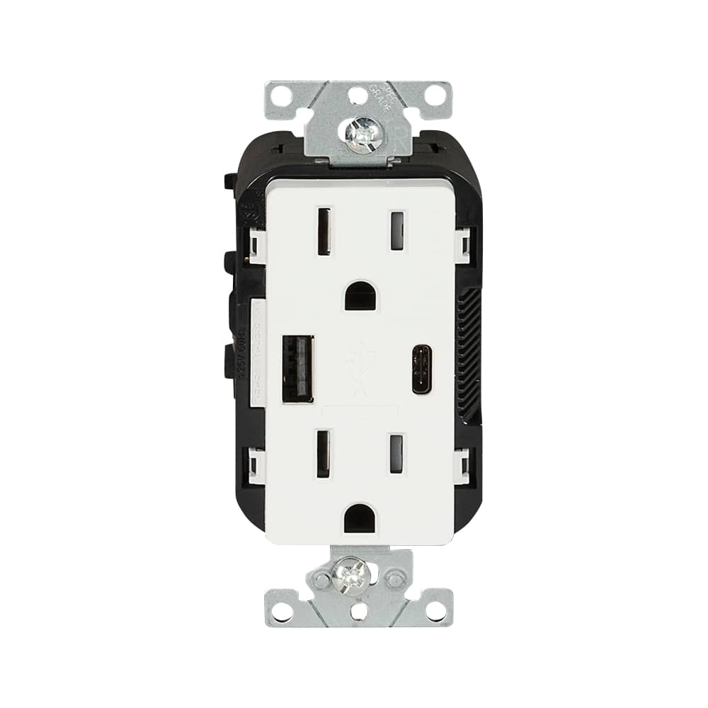 Secure Electrical Outlet Decora 15 A + 2 USB Ports