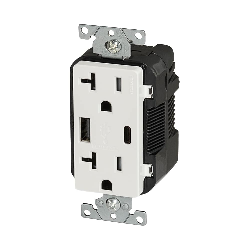 Prise de courant 20 A sécurisée Decora + 2 prise USB