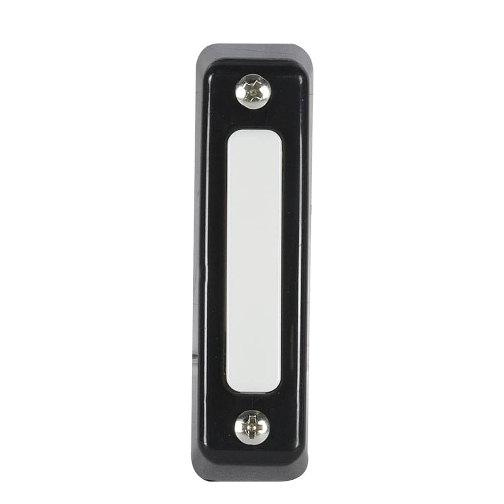 Bouton de sonnette câblé noir