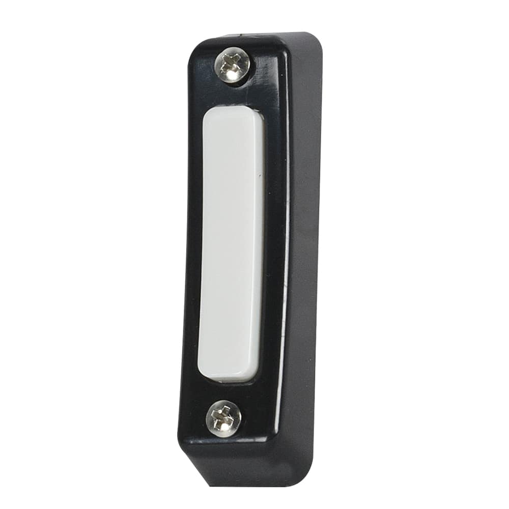 Bouton de sonnette câblé noir