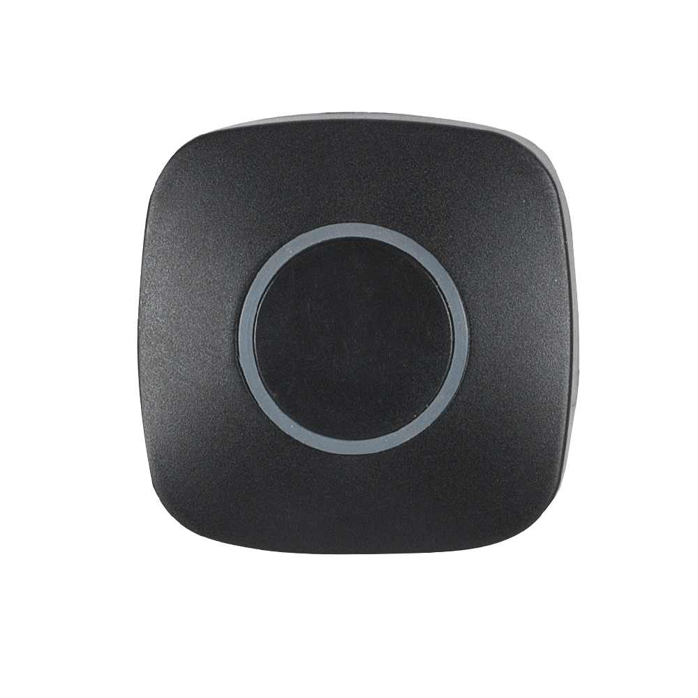 Bouton de sonnette lumineux sans fil noir