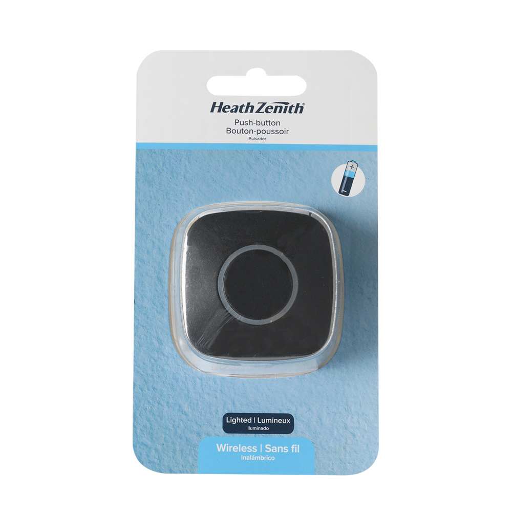 Illuminated Wireless Doorbell Push Button Black