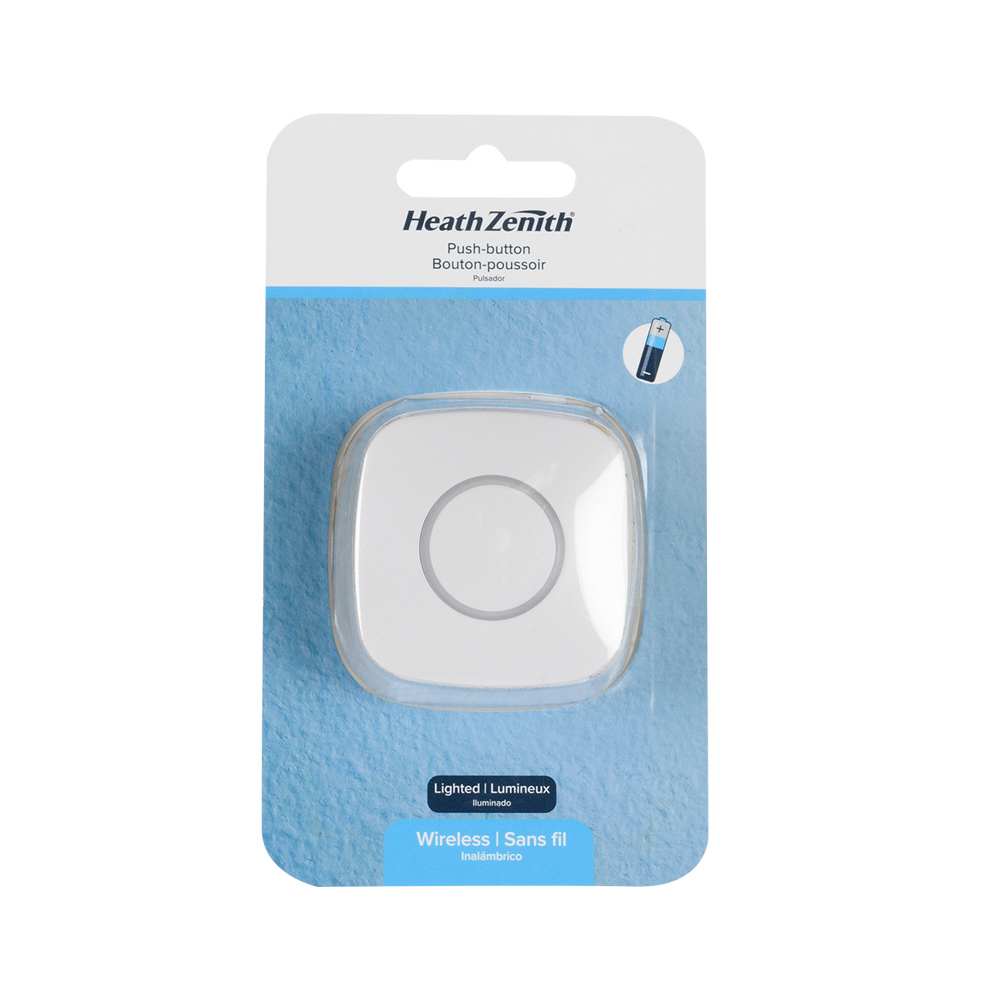 Illuminated Wireless Doorbell Push Button White