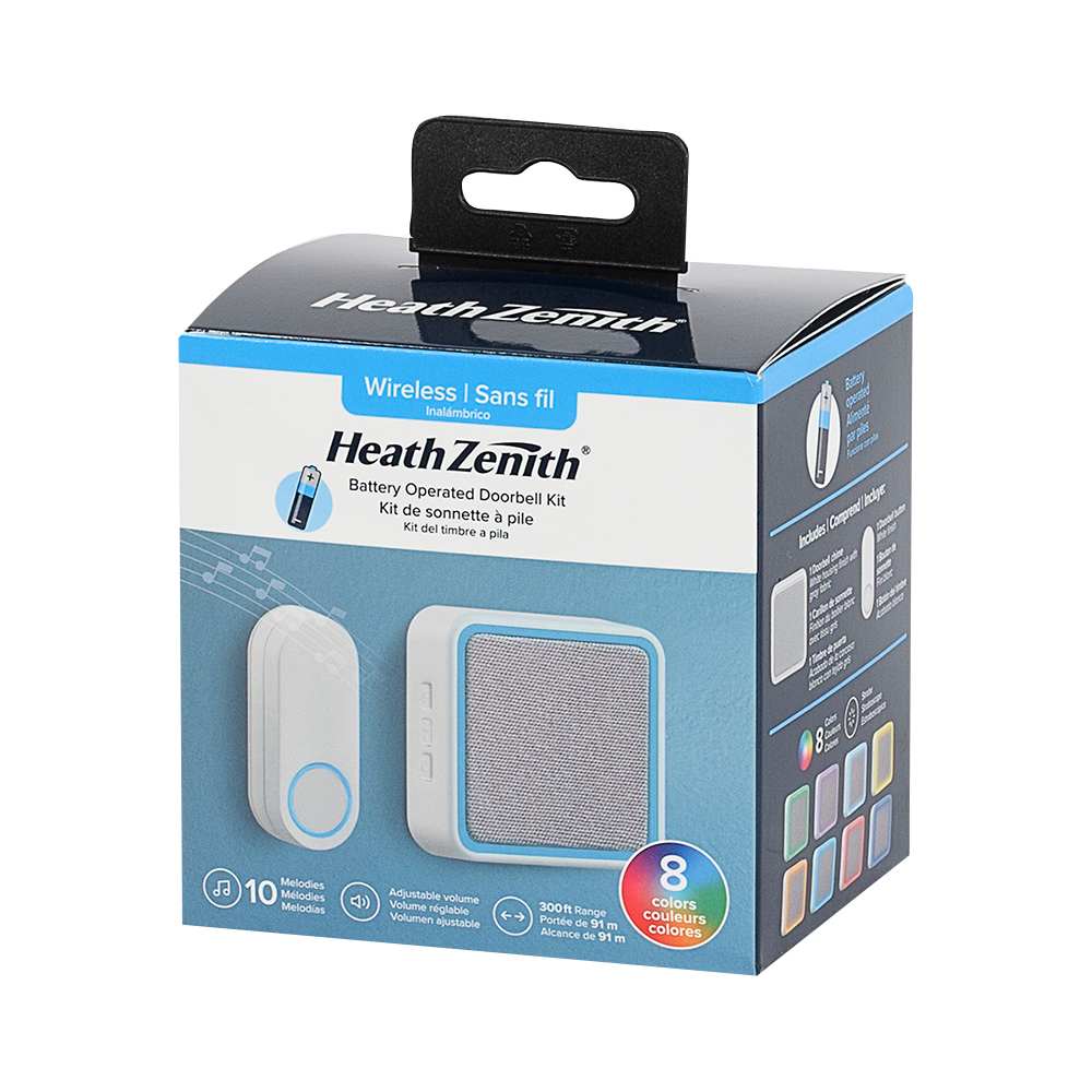 Wireless Doorbell with Push Button White