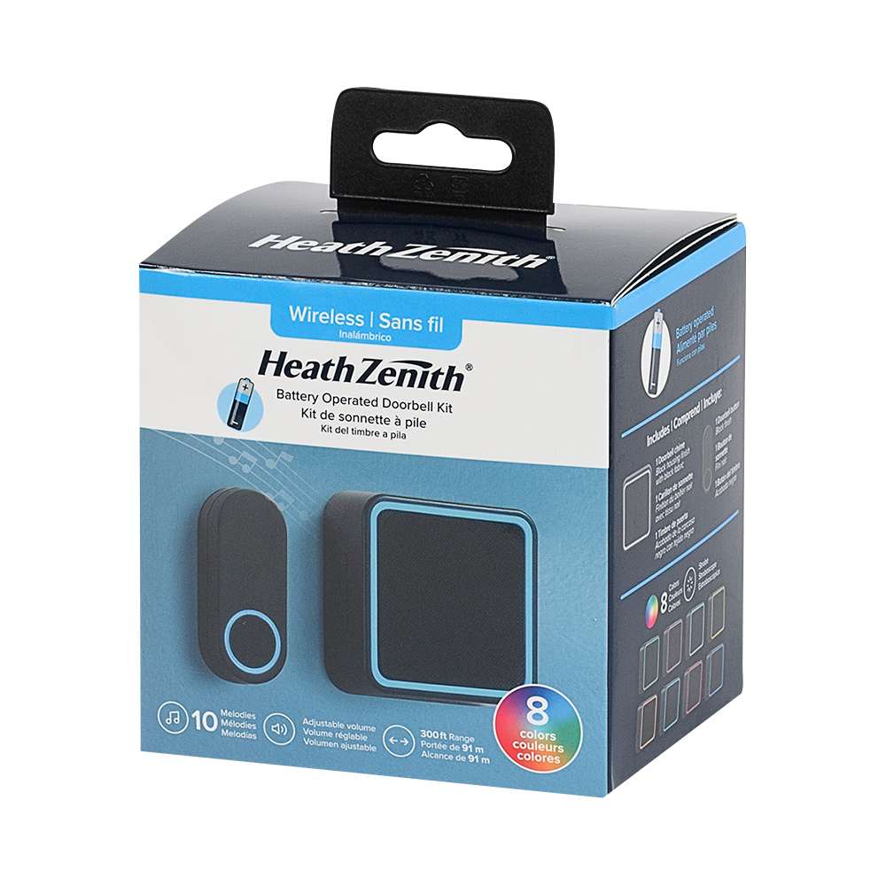 Wireless Doorbell with Push Button Black