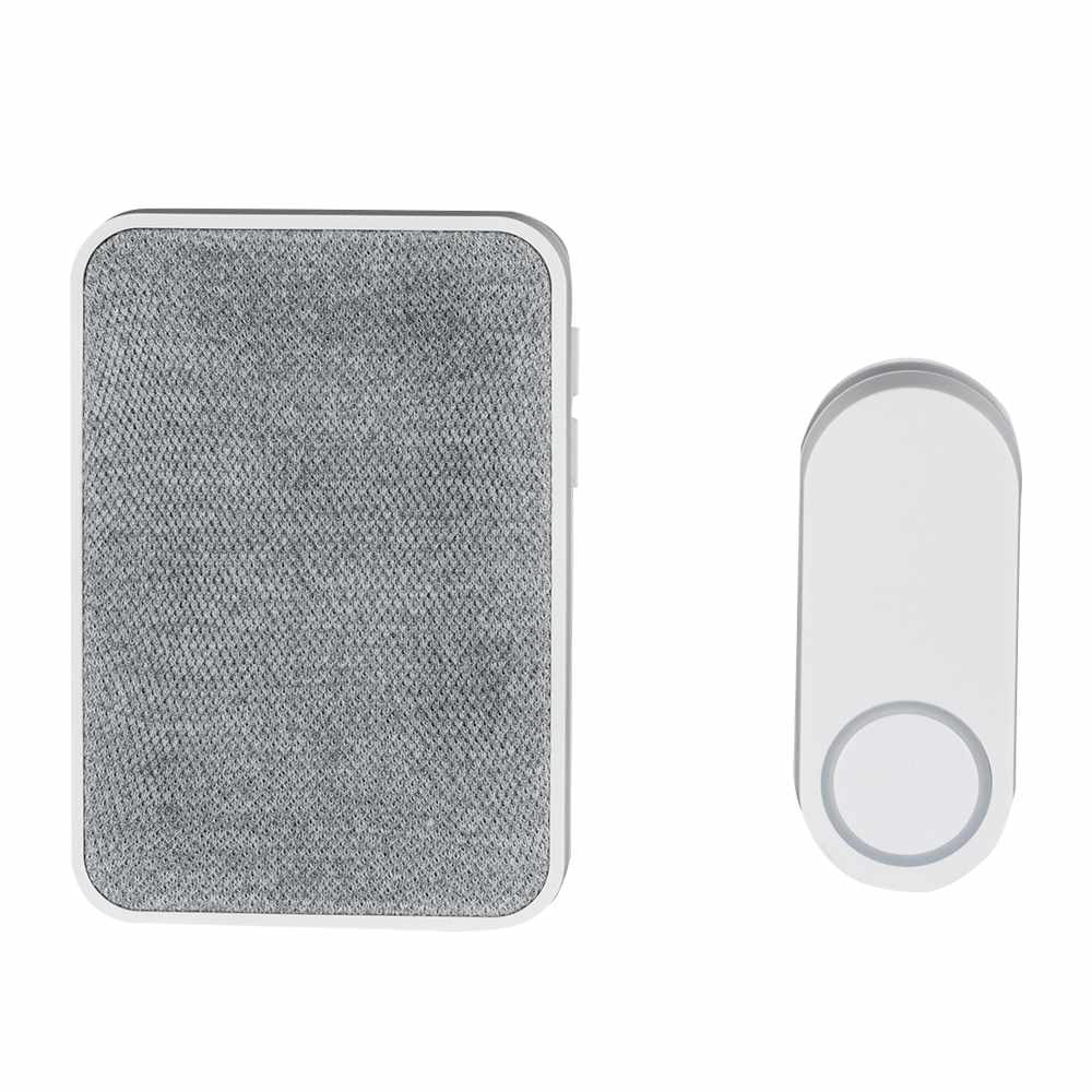 Wireless Plug-In Doorbell with Push Button White