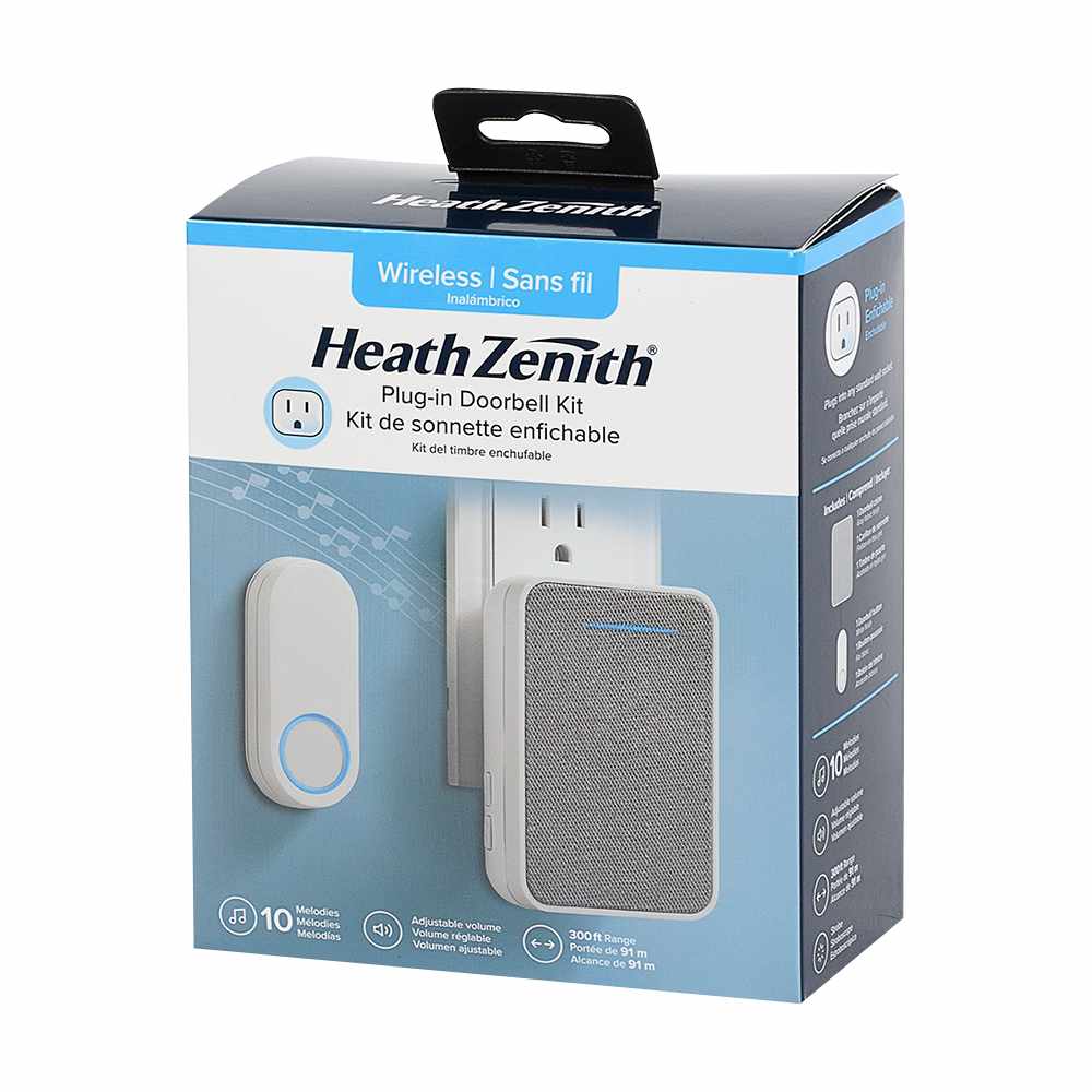 Wireless Plug-In Doorbell with Push Button White