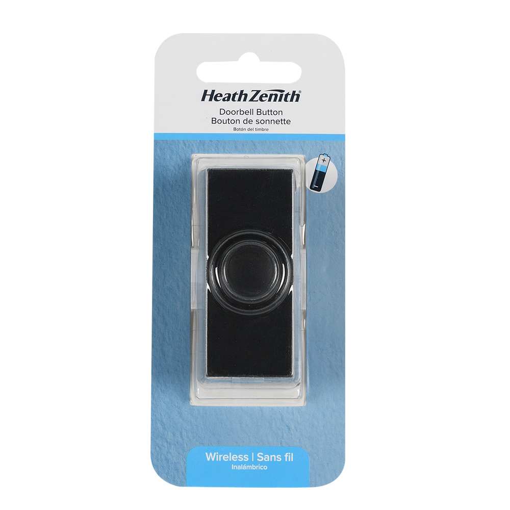 Bouton de sonnette sans fil noir
