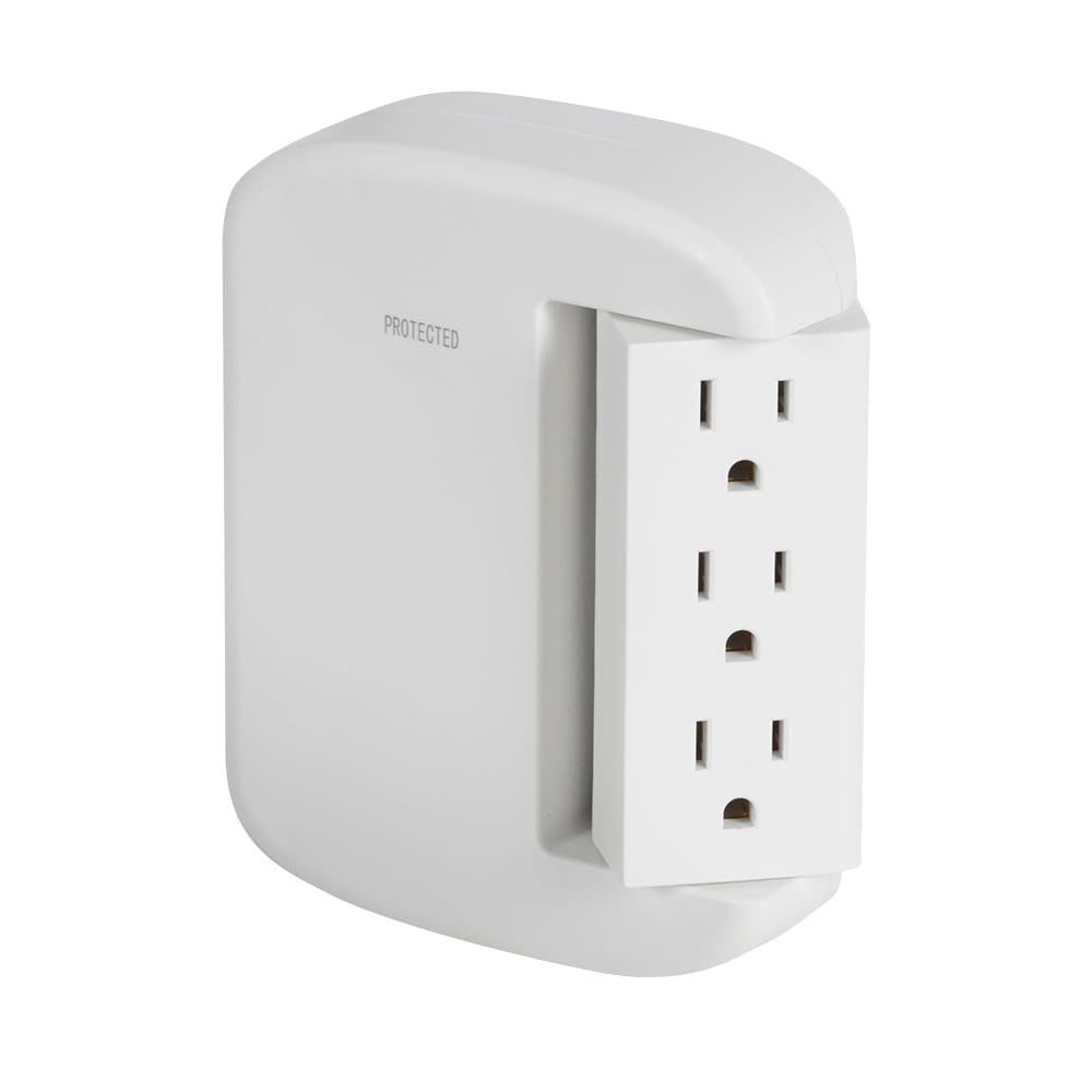 Multiprise murale blanche à 6 prises