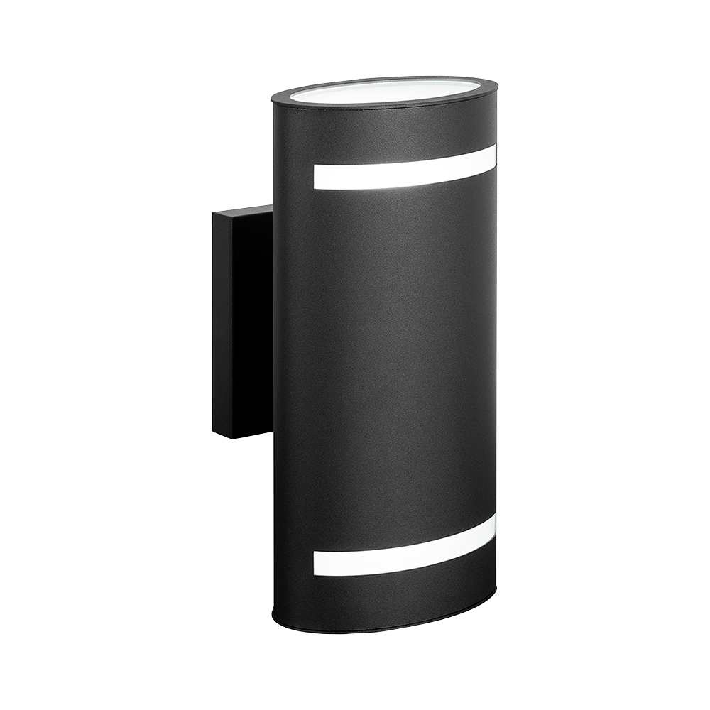 Applique murale d'extérieur Alba noire 2 lumières VERTUO