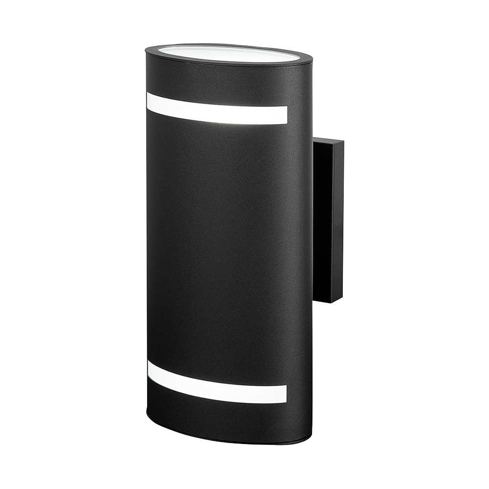 Applique murale d'extérieur Alba noire 2 lumières VERTUO