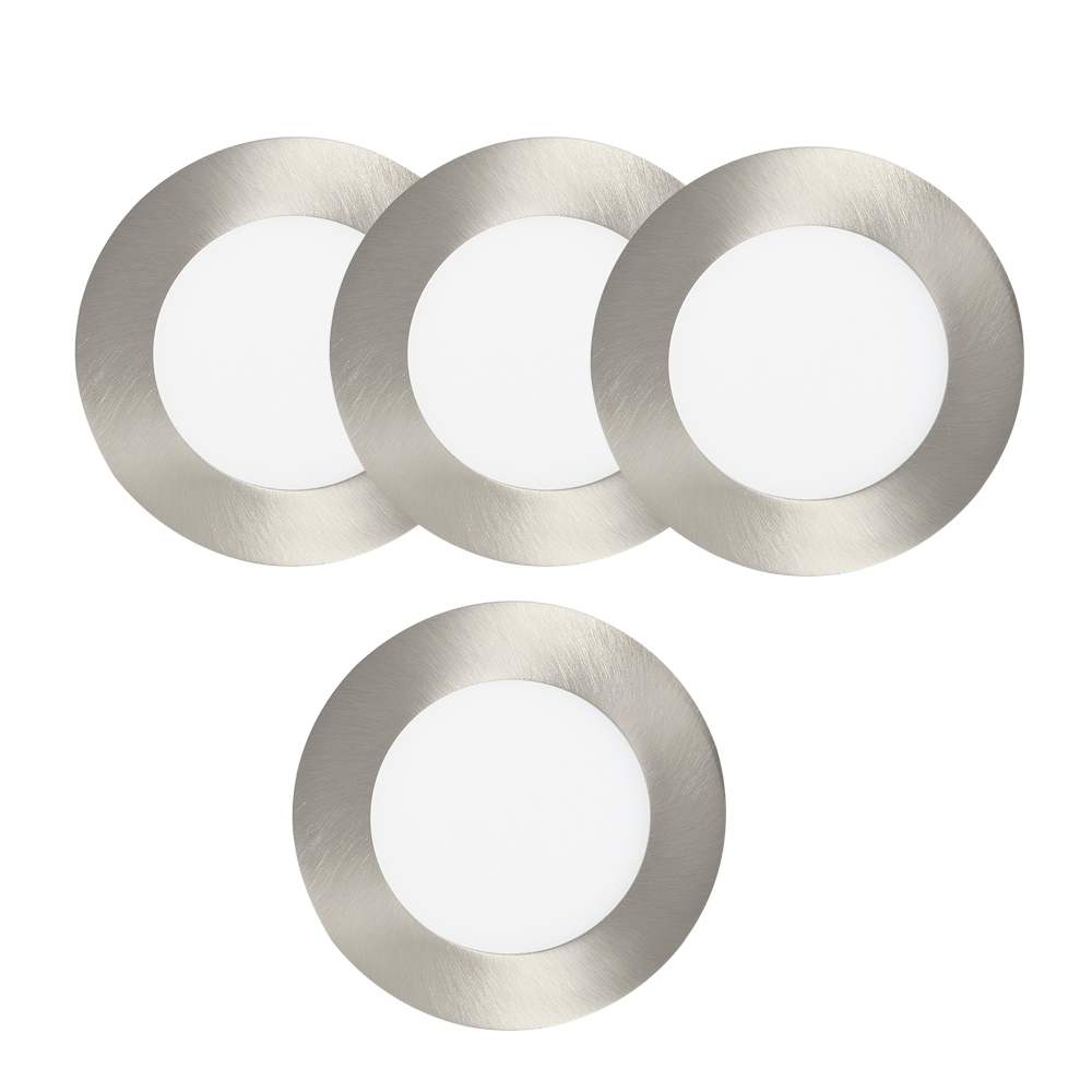 Encastrés DEL ultraminces nickel brossé 4&nbsp;po Pqt/4 VERTUO