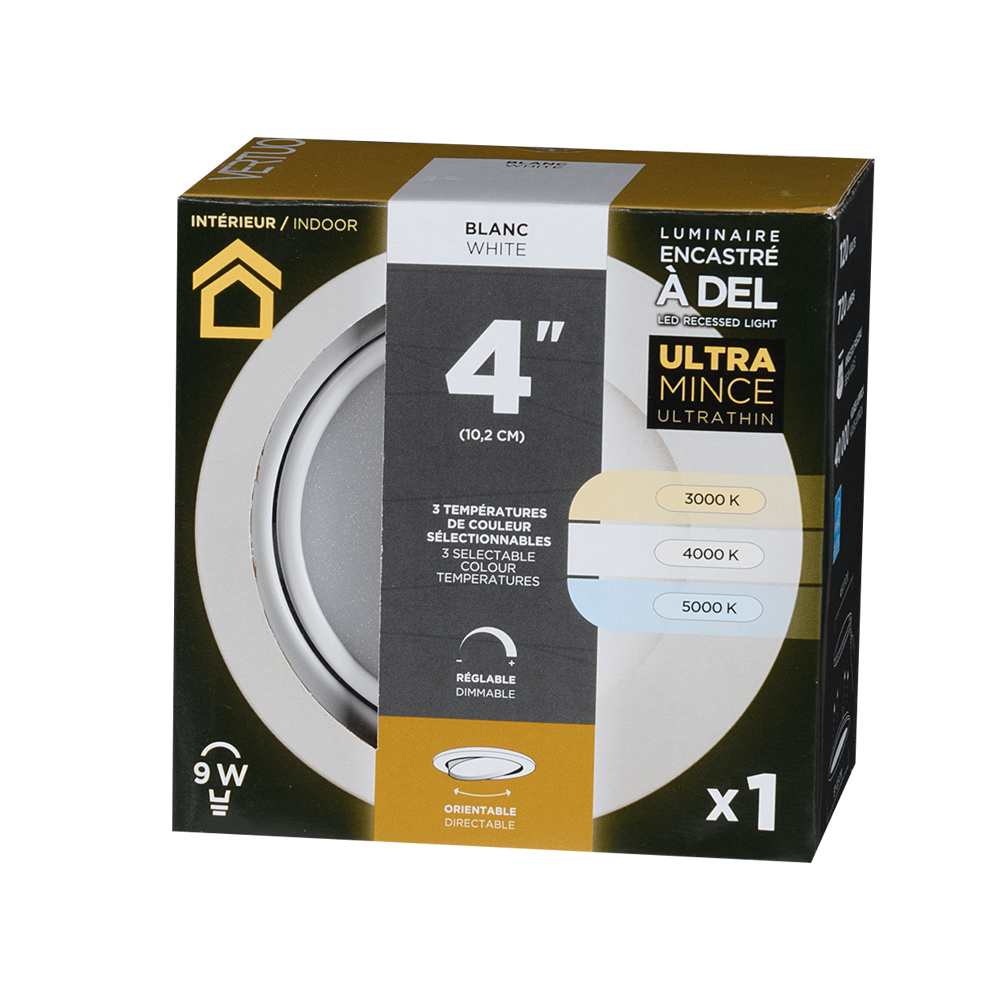 VERTUO Ultrathin LED Recessed Light 4&nbsp;in. White