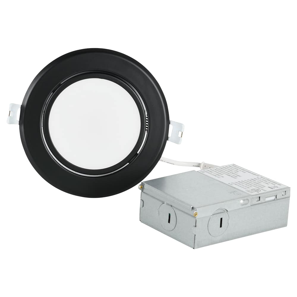 Encastré DEL ultramince noir 4&nbsp;po VERTUO