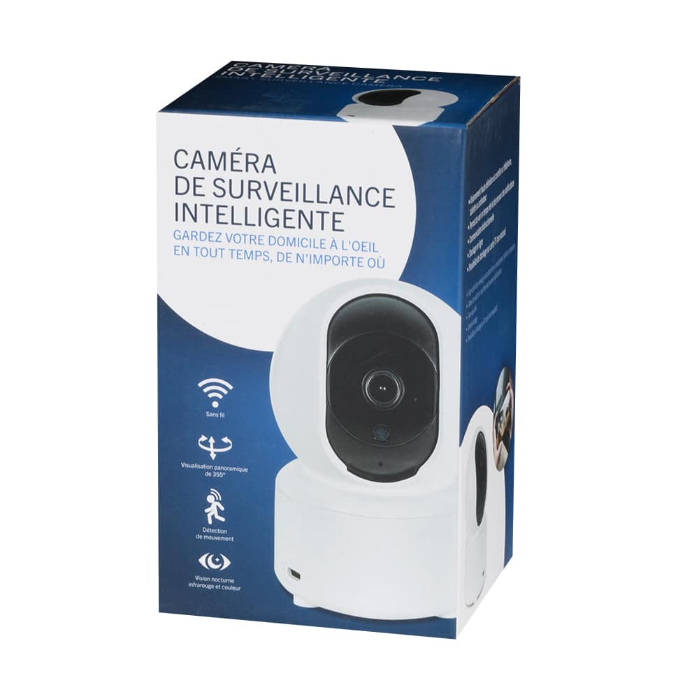 Caméra de surveillance intelligente intérieur blanche